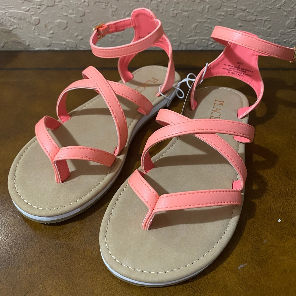 Coral strap sandals